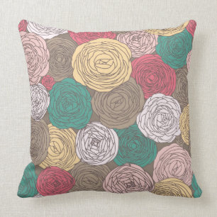 Coussin Motif floral élégant. Floral lumineux