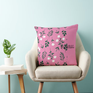 Coussin Motif Floral Élégant Rustique