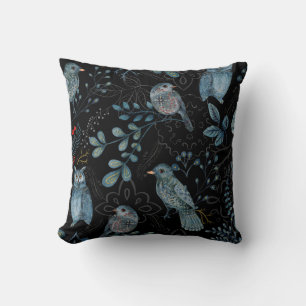 Coussin Motif floral et cachemire complexe 