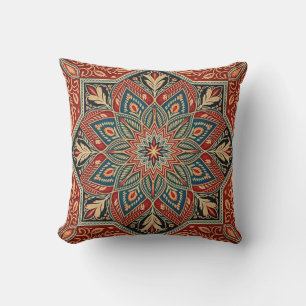 Coussin Motif floral géométrique coloré pour l'art et la d