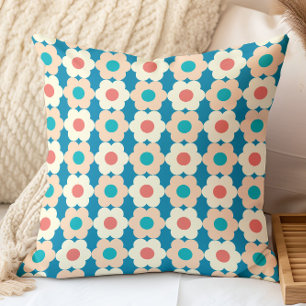 Coussin Motif floral géométrique rétro