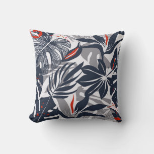 Coussin Motif floral incomparable de plantes de jungle exo