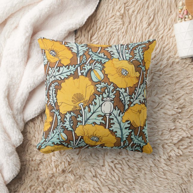 Coussin Motif floral jaune (Couverture)