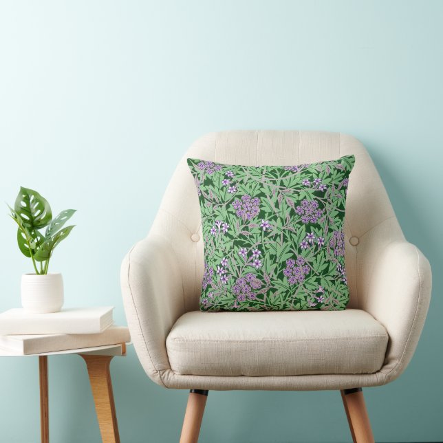 Coussin Motif floral lilas et vert (Chaise)