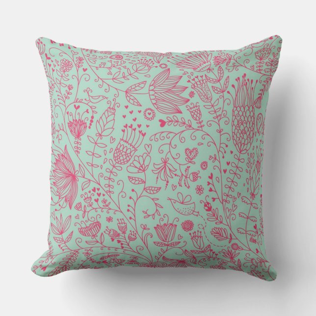 Coussin Motif floral mignon d'été (Recto)