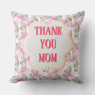 Coussin Motif floral personnalisé et aquarelle sur mesure 