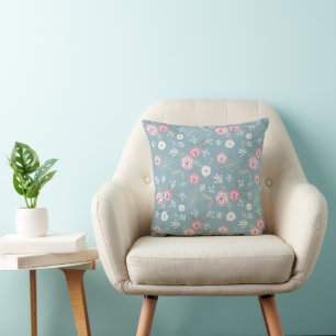 Coussin Motif floral rétro.