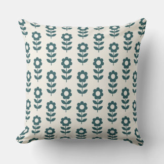 Coussin Motif floral rétro Daisy