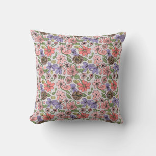 Coussin Motif Floral Rétro sans joint Boho