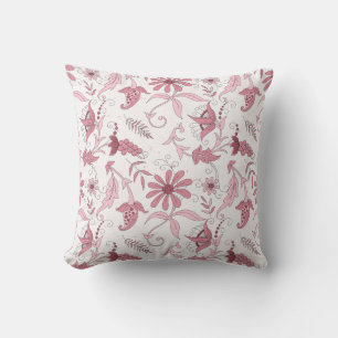 Coussin Motif floral rose