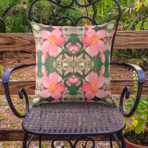 Coussin Motif floral rose