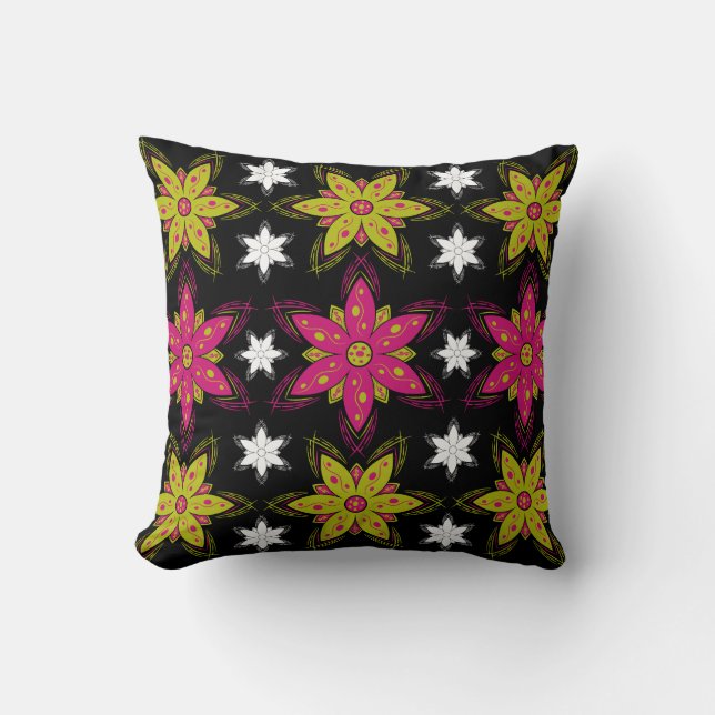 Coussin motif floral sans couture, (Recto)