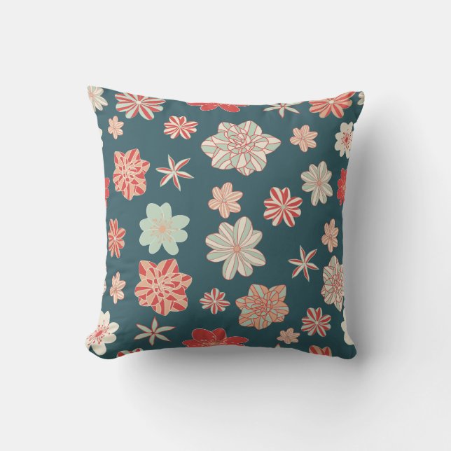 Coussin Motif floral sans couture  (Recto)