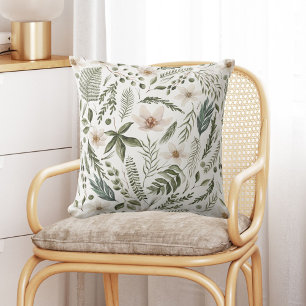 Coussin Motif floral sans couture à l'aquarelle de fleurs 