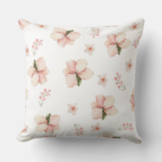 Coussin Motif floral sans couture à l'aquarelle douce