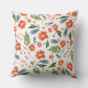 Coussin Motif floral sans couture de rose romantique