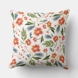 Coussin Motif floral sans couture de rose romantique