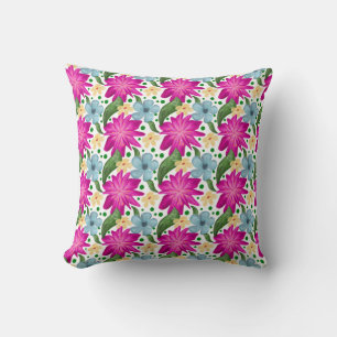 Coussin Motif floral sans couture   Répétition de fleurs à