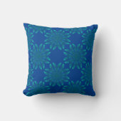 Coussin Motif floral sur indigo (Recto)