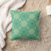 Coussin Motif floral sur vert menthe (Couverture)