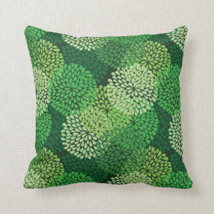 Coussin Motif floral vert