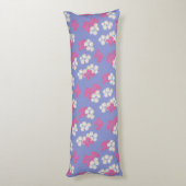 Coussin Motif Floral Violet (Dos (Vertical))