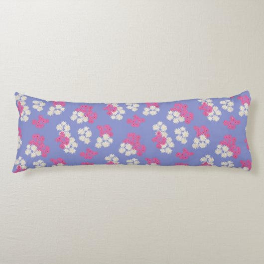Coussin Motif Floral Violet (Devant)