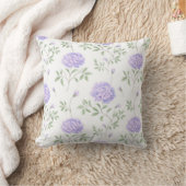 Coussin Motif floral violet moderne (Couverture)