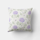 Coussin Motif floral violet moderne (Verso)
