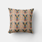 Coussin Motif floral Xoloitzcuintli (Recto)