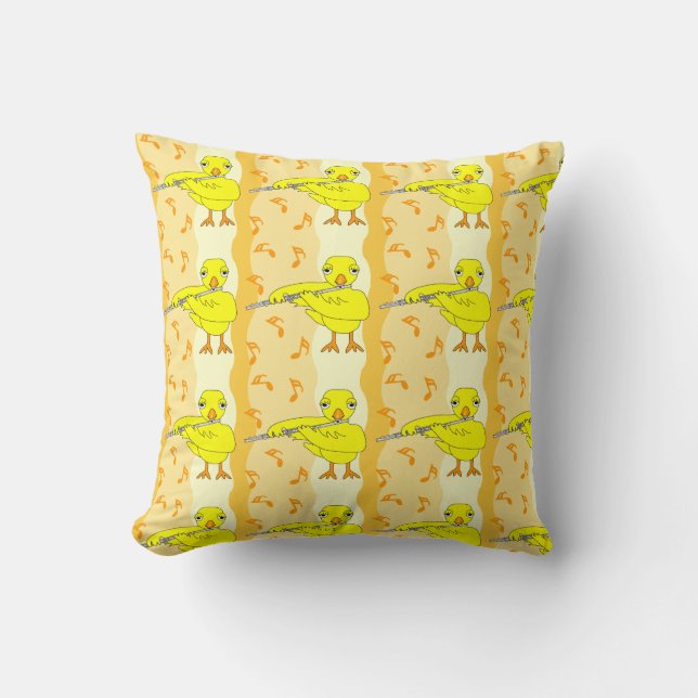 Coussin Motif Flute Chick (Recto)