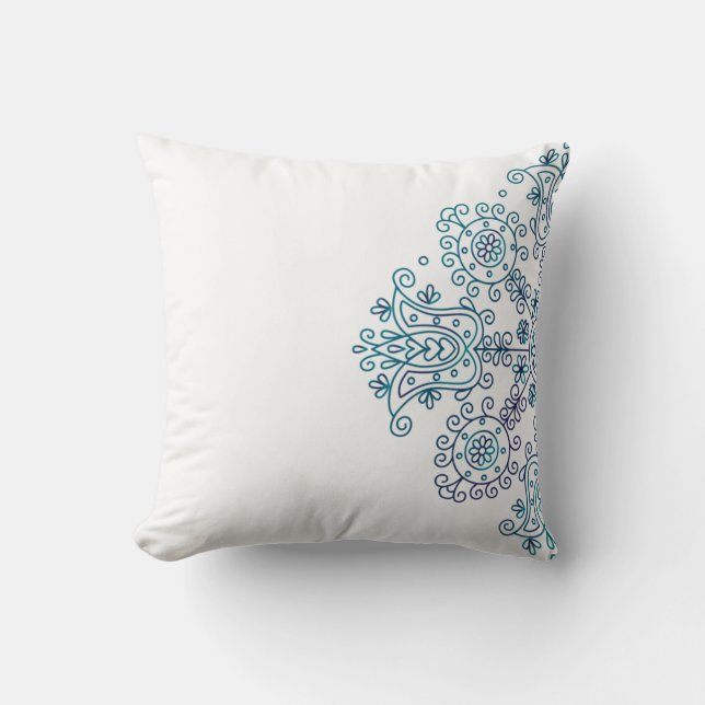 Coussin Motif folklorique boho (Recto)