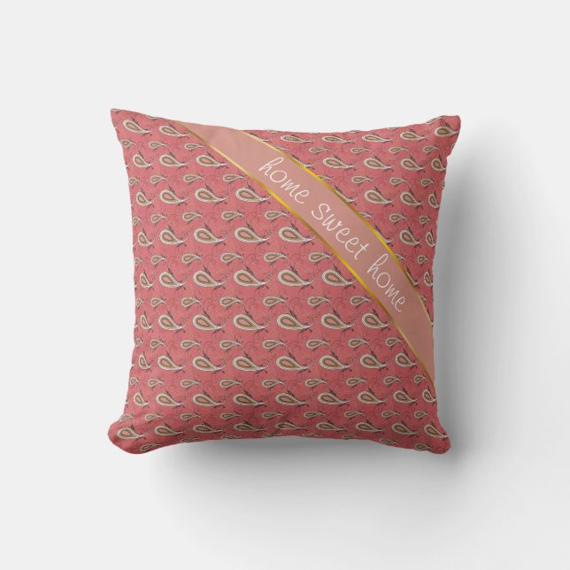 Coussin Motif Foxglove Petal Paisley (Recto)