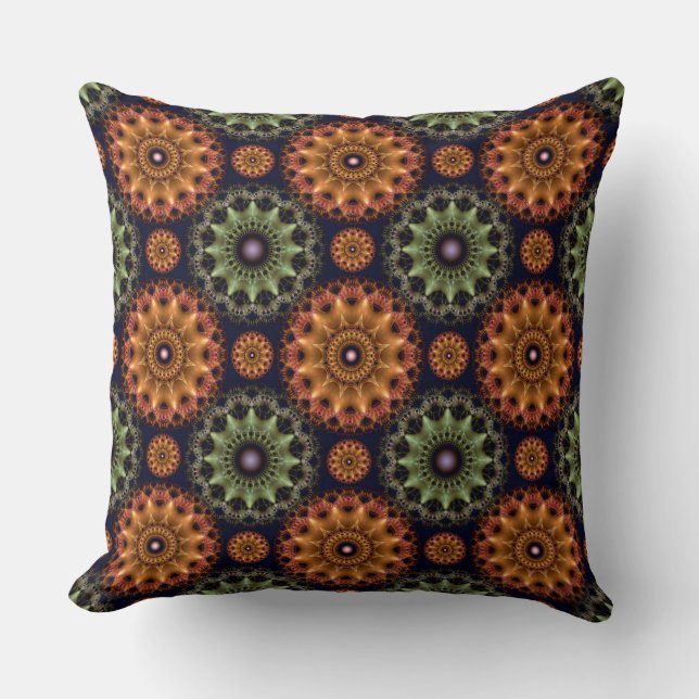 Coussin Motif fractal brillant (Recto)