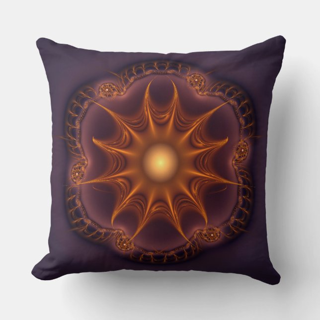 Coussin Motif fractal mystique magique (Recto)