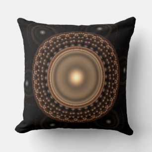Coussin Motif fractal rond brillant