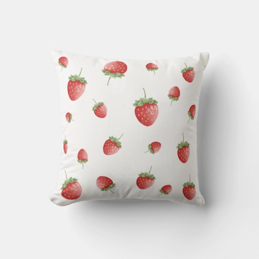 Coussin Motif fraise (Recto)