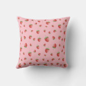 Coussin Motif fraise rose (Verso)