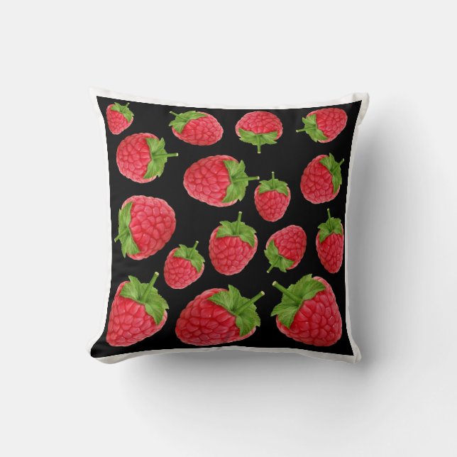 Coussin Motif framboise (Recto)