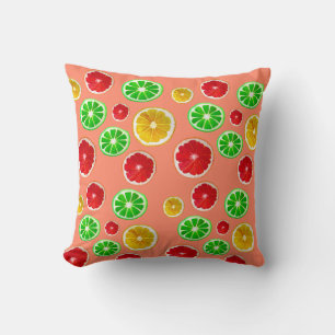 Coussin Motif fruité juteux coloré fruité
