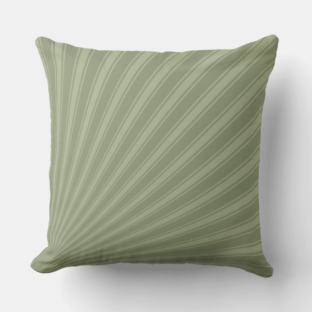 Coussin Motif funky rayure couleur artichaut (Recto)