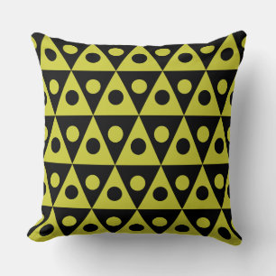 Coussin Motif géométrique 260514 - Banana jaune sur noir