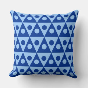 Coussin Motif géométrique 260514 - Marine et bleu clair