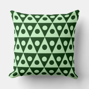 Coussin Motif géométrique 260514 - Vert fantôme sur Dk Gre