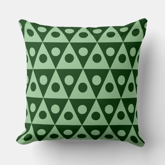 Coussin Motif géométrique 260514 - Vert fondu sur Dk Green (Recto)