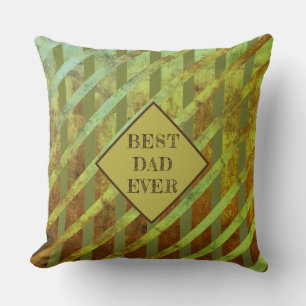 Coussin Motif géométrique à rayures asymétriques vertes