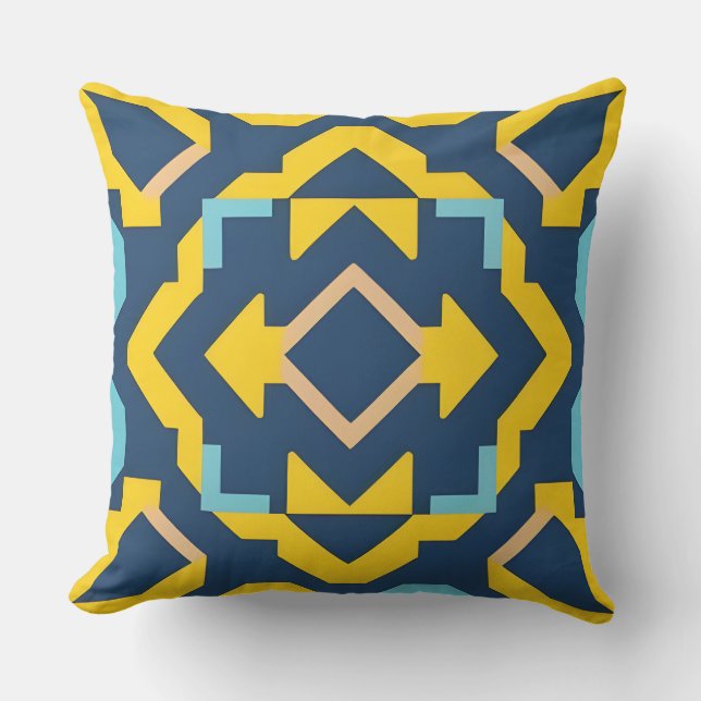 Coussin Motif Géométrique Abstrait (Recto)