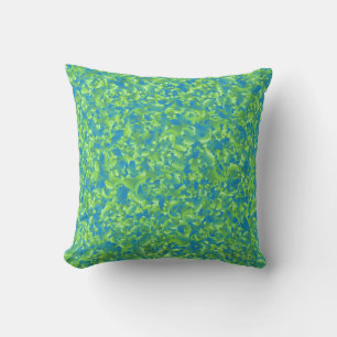 Coussin Motif géométrique abstrait bleu vert