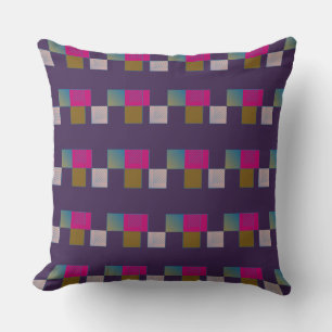 Coussin Motif géométrique Abstrait coloré bleu violet