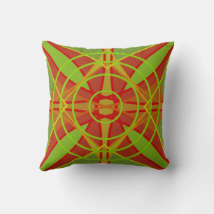 Coussin Motif géométrique abstrait de couleurs d'automne
